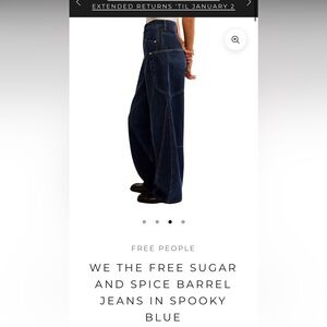Free People Spooky Blue Barrel Jeans